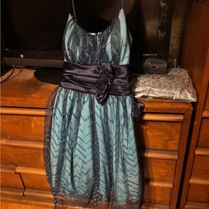 B. Smart Navy and Light Blue Dress